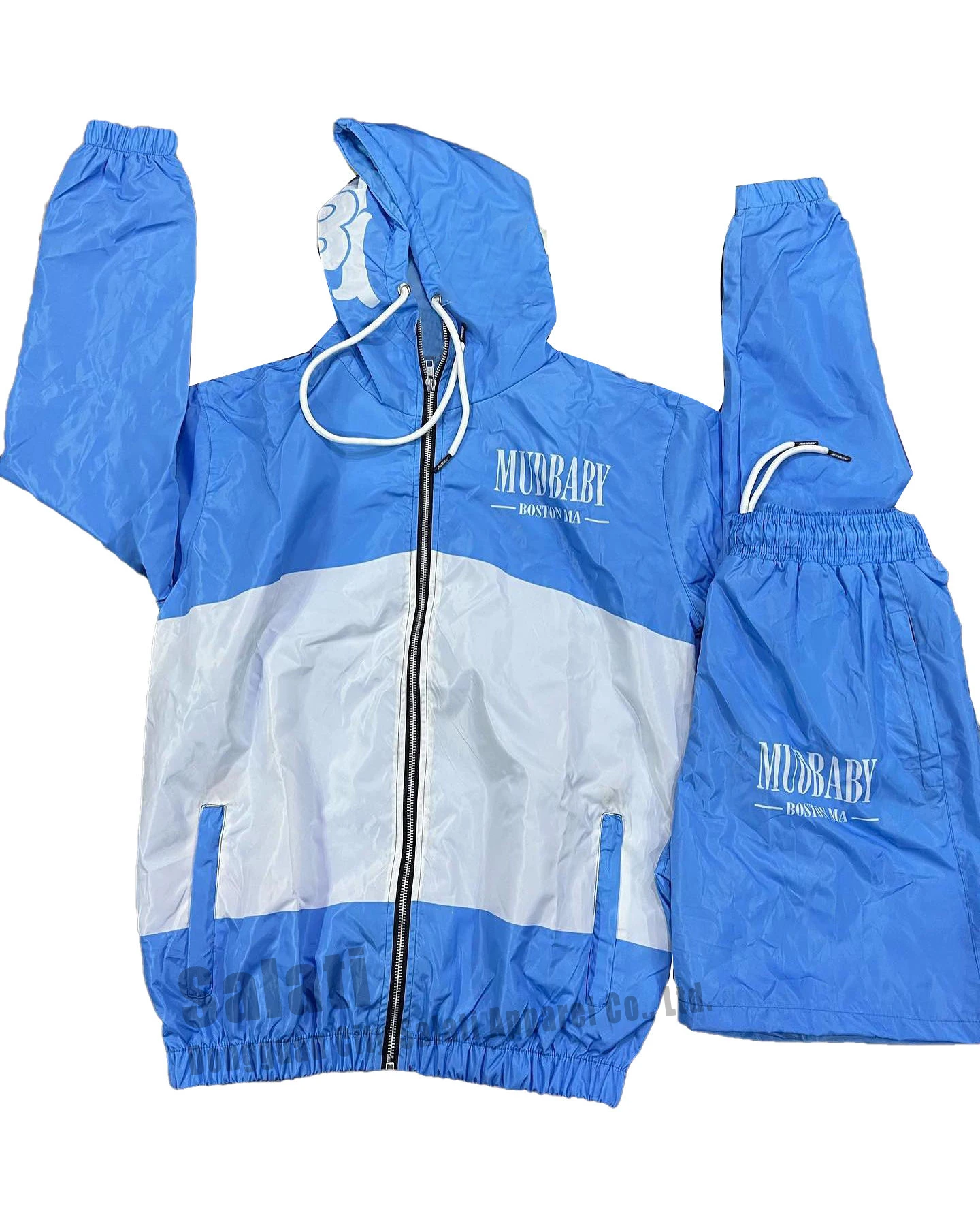 Custom Private Label Wind Breaker Jackets Shorts Sets 2 Pieces Oversized Heavy Polyester Casual Windbreaker Tracksuit Sets Men gallery 11