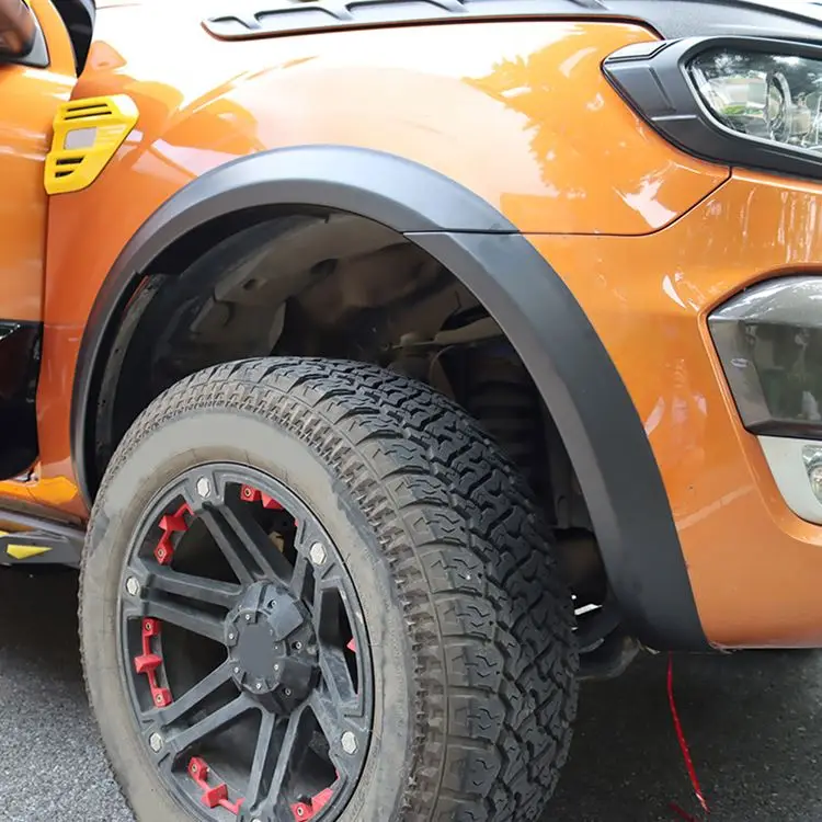 Factory Custom Auto Accessories Slim Fender Flares Universal Wheel Arch Fender for ford Ranger XLS 2015~2018