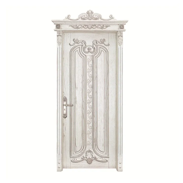 Solid Oak Front Doors Victorian Front Main Door With Wood Carving Roma Pillar Design