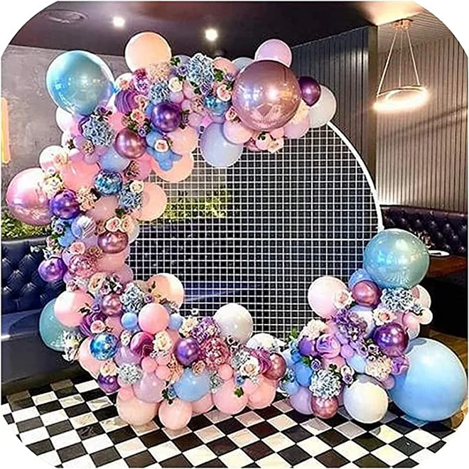 Support Arche Métal Mariage - Cadre Toile De Fond Ballons Et Décoration - 4 à 7,2 Pieds