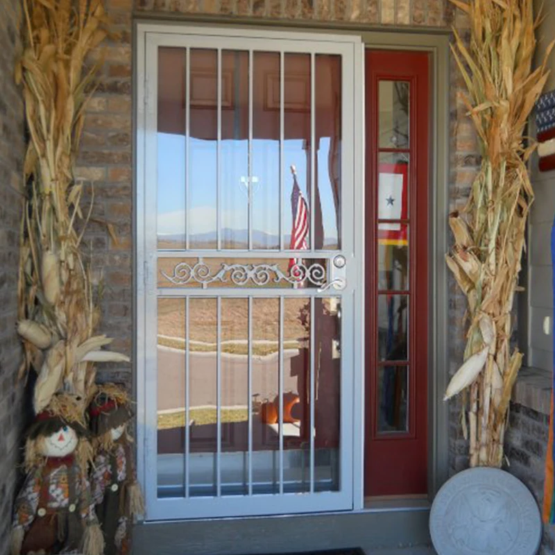 Entrance Grill Design Iron Screen Mesh Protective Iron Front Doors Wrought  Entry Double Door Single Exterior Glass Doors