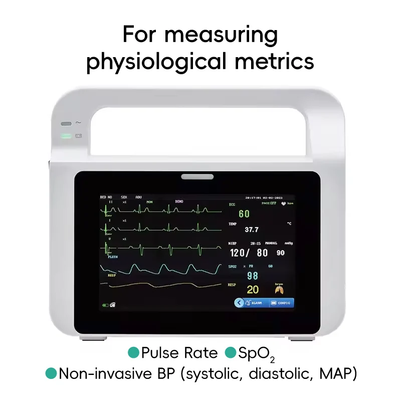 VE5 Multi-Parameter Handheld Carry Design Dog Cats Vital Signs Monitor Pulse Rate Blood Pressure SpO2 Temperature Respiration CE