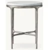Italian Carrara Marble/ Forged Pewter
