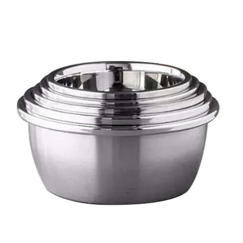 Kitchenware 201 Stainless Steel Bowl Mixing Salad Bowl Soup Bowl Washing Basin Set - Image 3