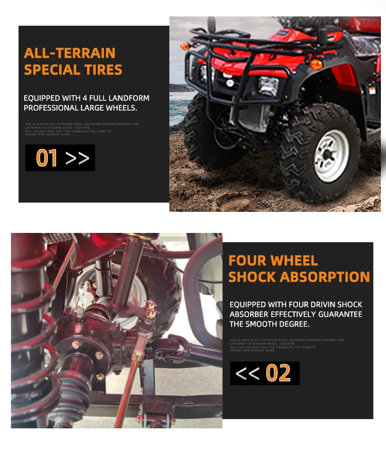 Hot Sales Atvs Chain Drive With Hopper Cargo Farm Atv Four Wheels Drive