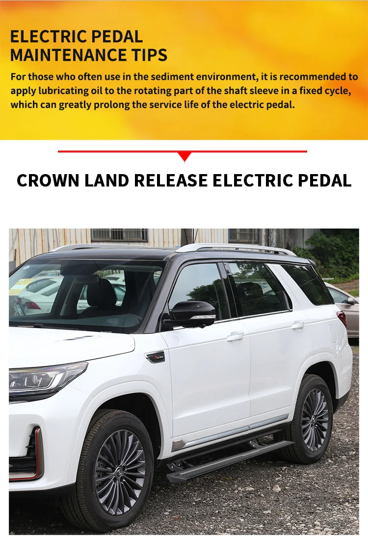 Factory Aluminium Car Accessories Electric Side Step for CHANGAN CS95 Threshold APP Support Power Running Board supplier