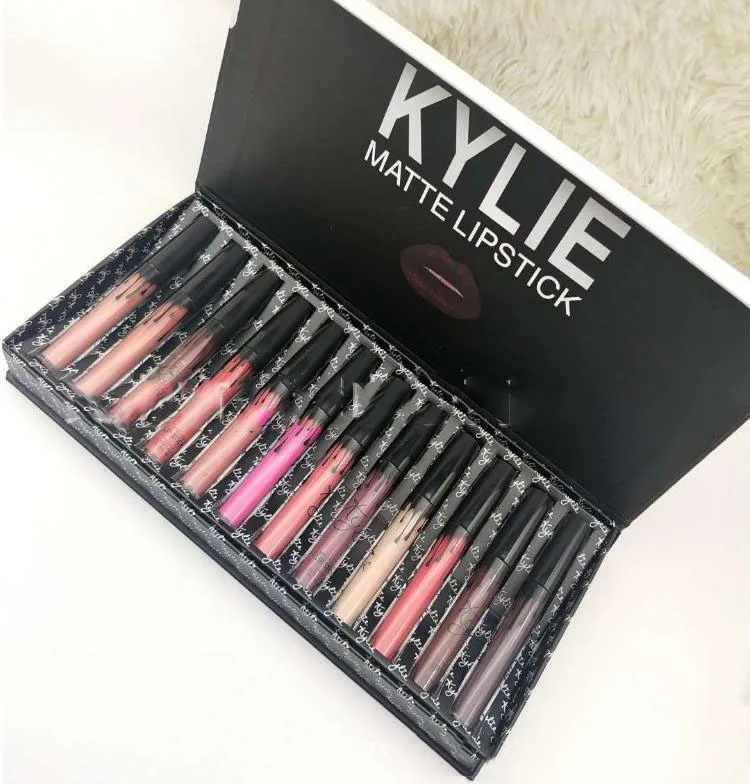 
 12 матовых бархатных органических блесков для губ, Подарочная коробка, набор жидких блесков для губ, стойкие Контейнеры Для Губ  