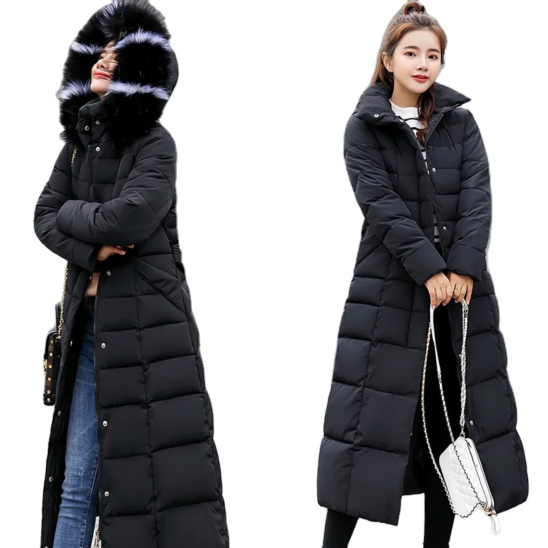 Abrigo De Invierno Para Mujer Tallas Grandes - Acolchado Con Capucha De Piel, Elegante Y Caliente, Ideal Para Temporada Fría