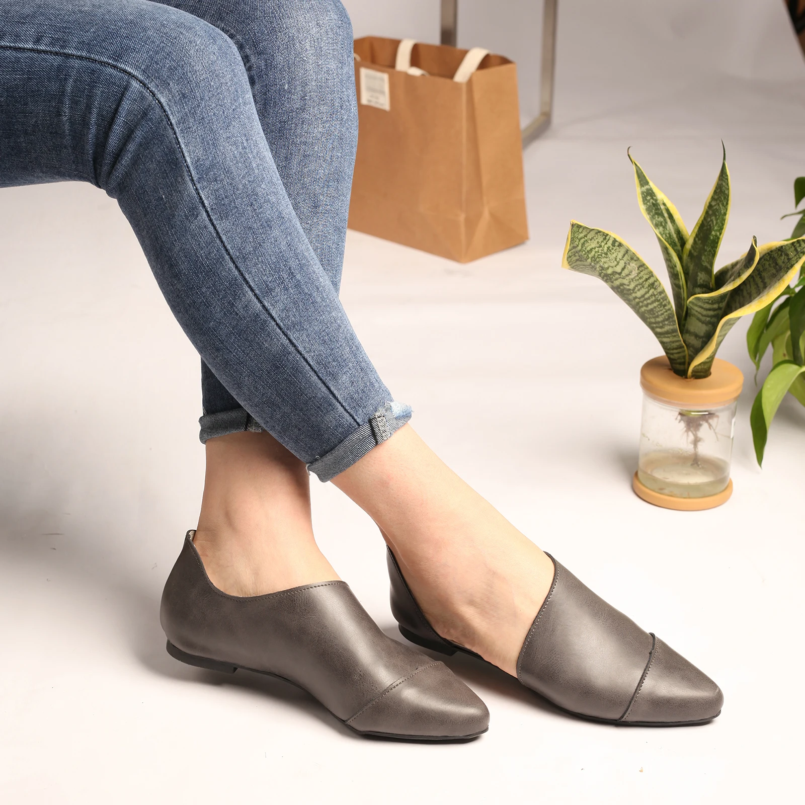 Pointed Toe Oxford Shoes Woman, British Pointed Toe Shoes