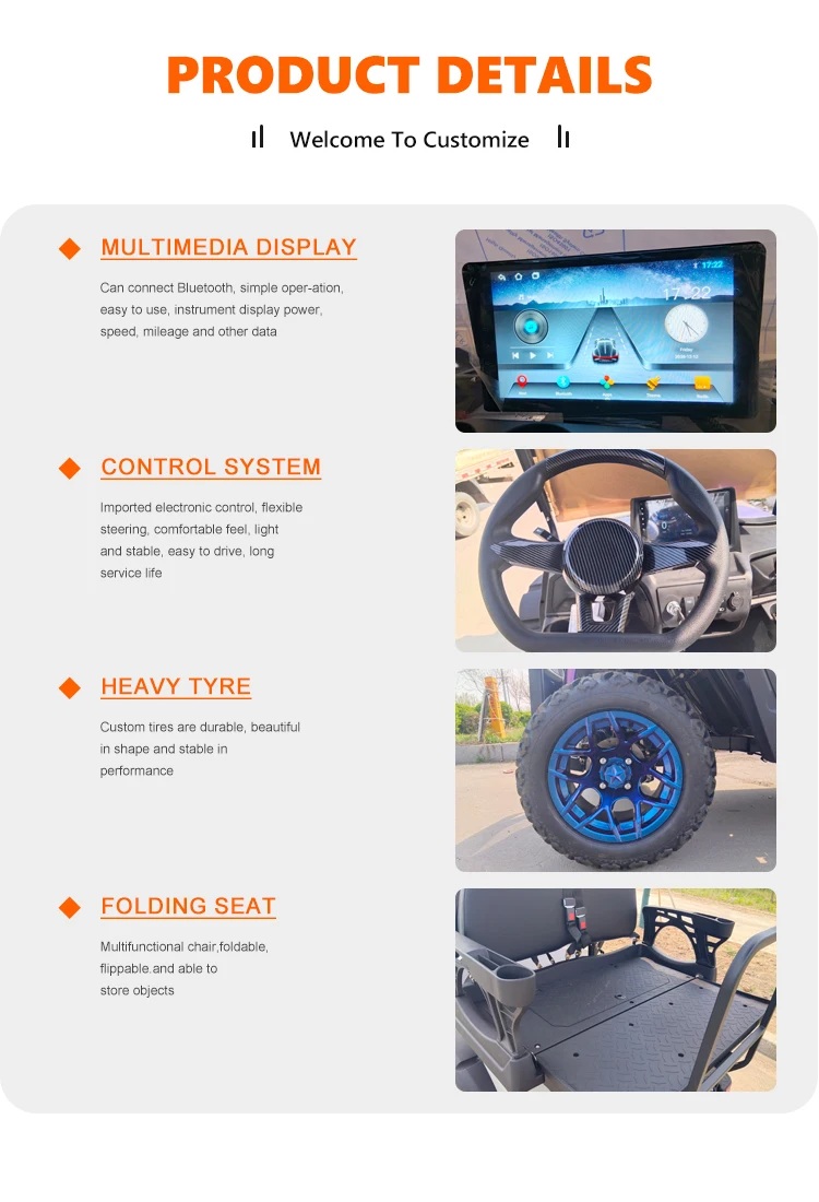 High-Performance Street Legal for Road Use Electric Golf Cart with Lithium Battery supplier