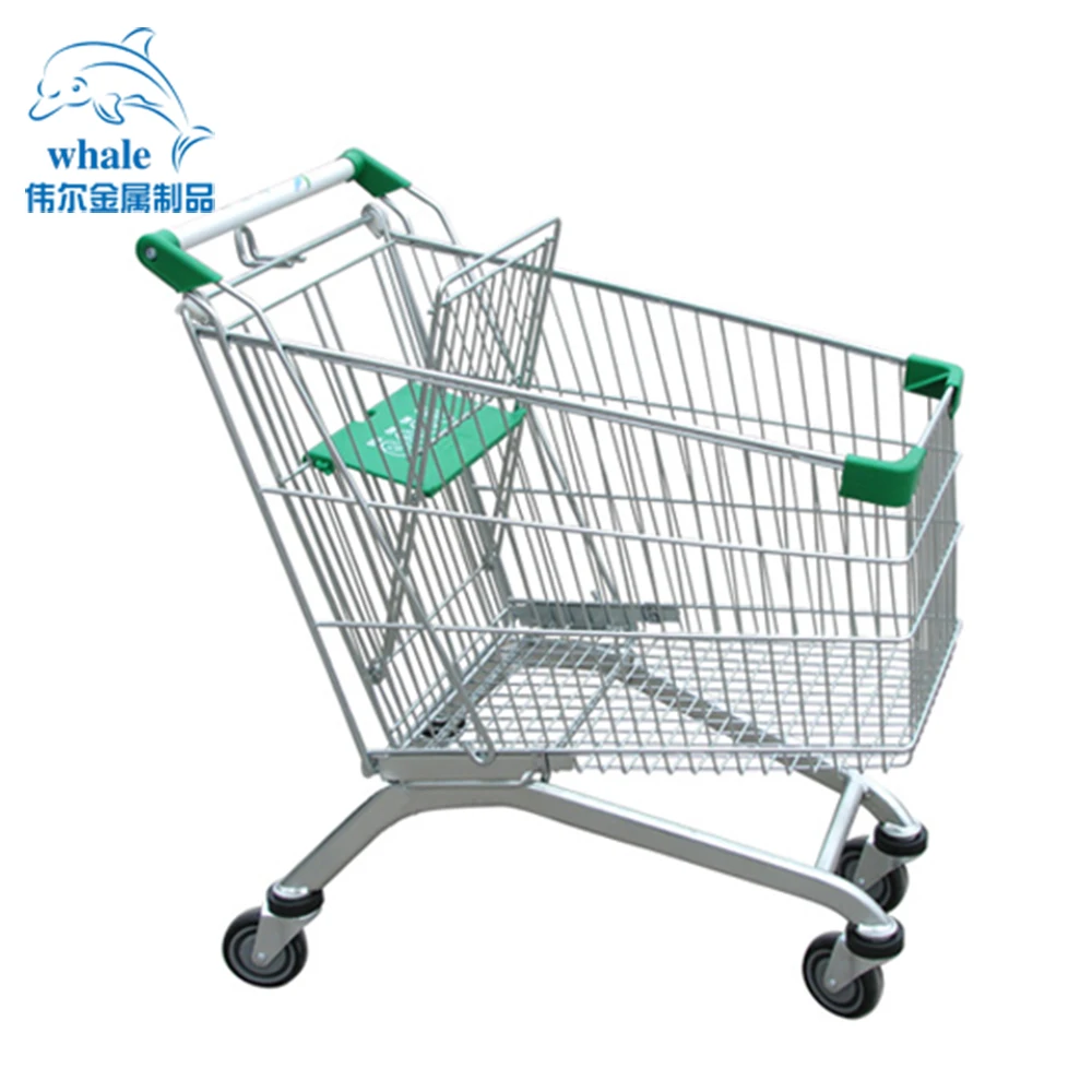 
Китайская фабрика, магазин-производитель, стальная тележка для продуктов, пластиковая тележка для супермаркета с 4 колесами в европейском стиле 