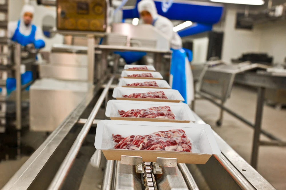 Custom Multi-Colored Kraft White Bamboo EVOH High Barrier MAP Food Tray for Meat Storage supplier