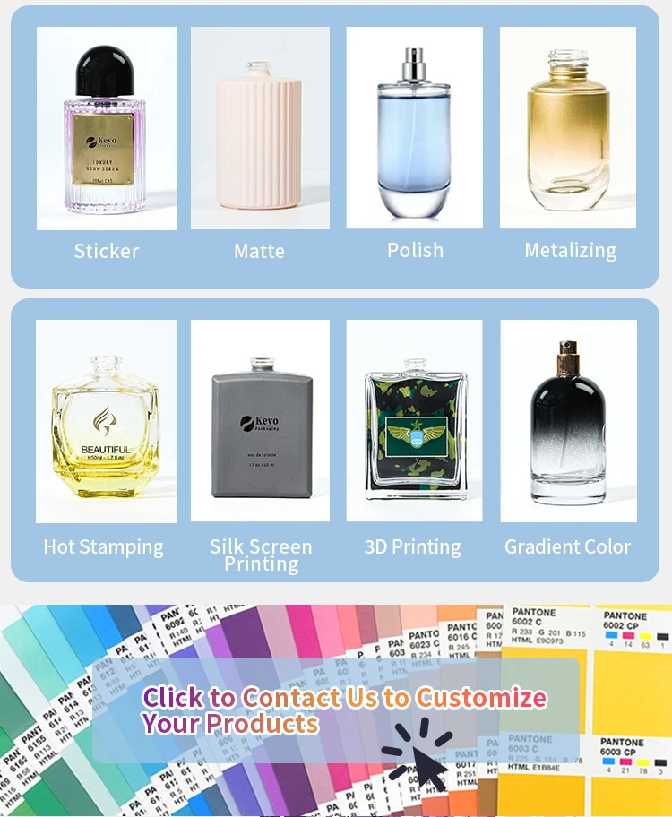 Luxury Custom OEM ODM Logo 50ml 100ml Clear Fragrance for Men Glass ...