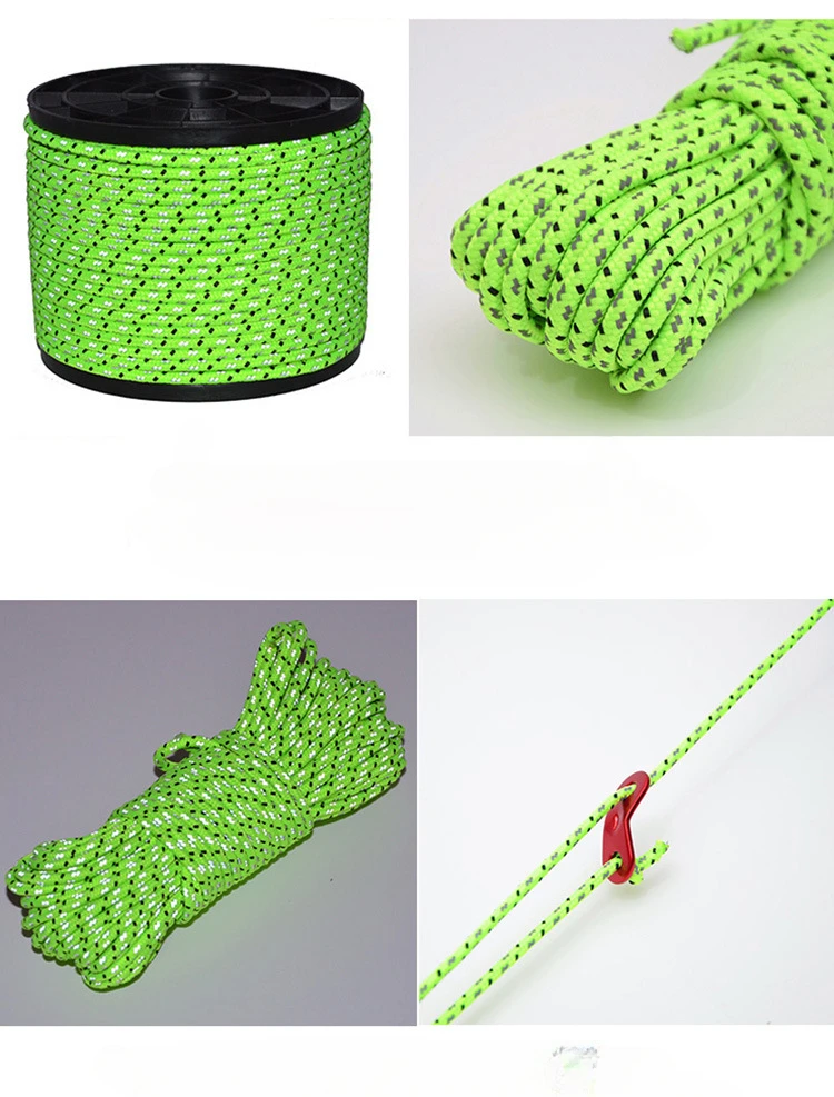 Multifunction Rope Image Wholesale 5m 10m 20m 50m Multifunction Reflective Camping Rope Diameter ...