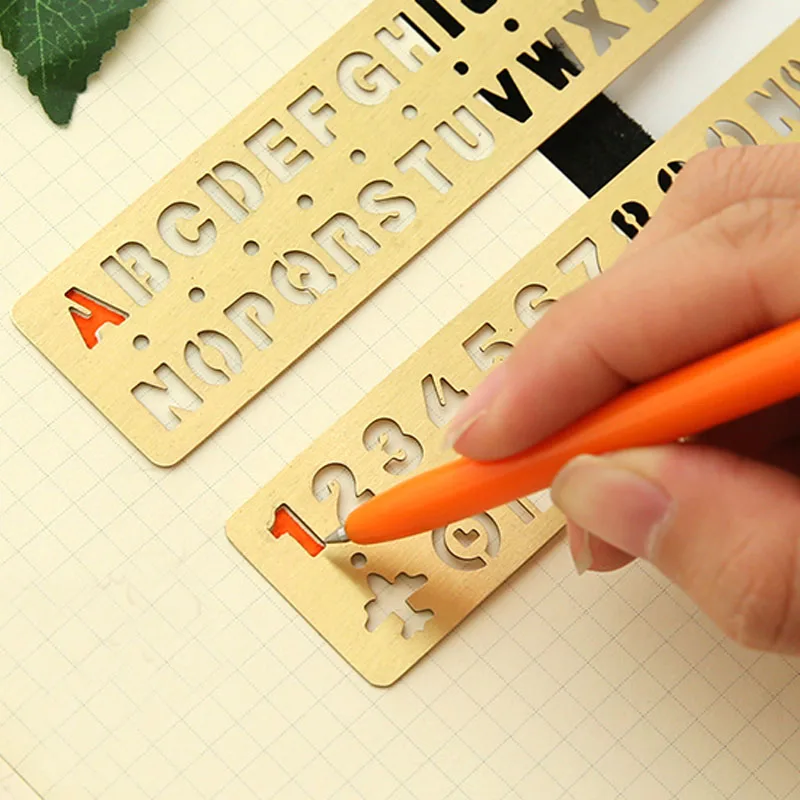 Accounts Ruler Maxery Creative Brass Hand Account Ruler - Multifunctional