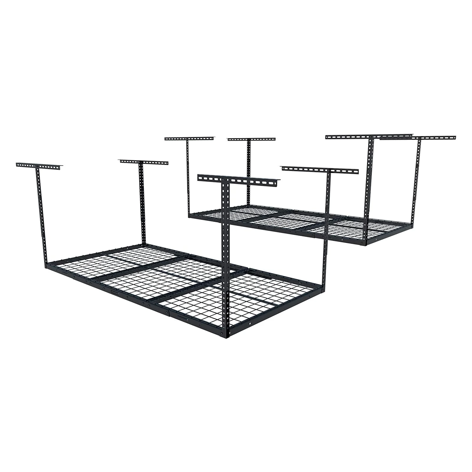 Scaffale Sopraelevato Per Garage 1,2x2,4 M - Metallico, Regolabile, Portata 272 Kg