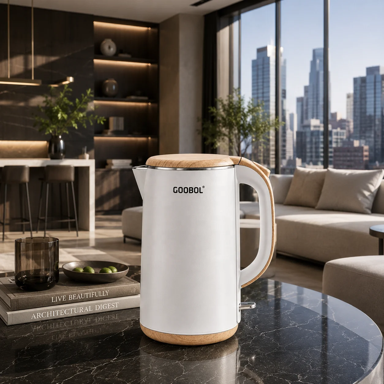 1.8L Cordless Electric Kettle 1500W 360-Degree Base Auto Shut-Off Hotel Grade 304 SS OEM ODM Available