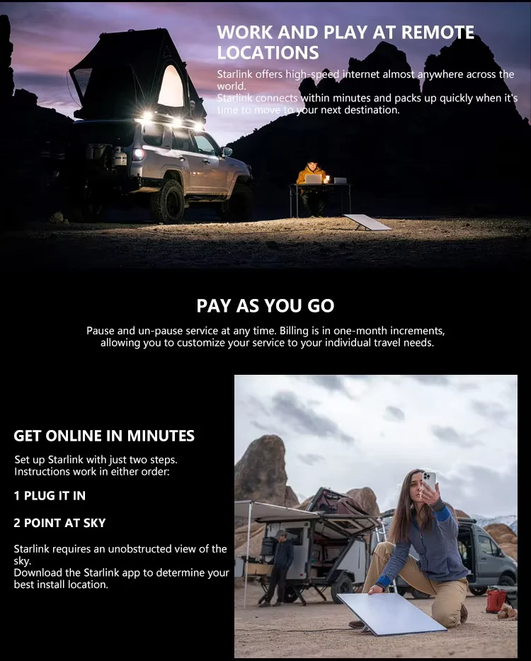 NEW Starlink Rev4 Satellite Internet Flat Starlink Mini High-Performance Starlink Satellite Internet Kit With Wedge Mount 2