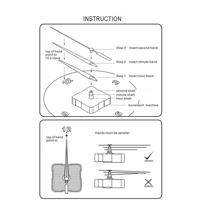 Металлические настенные часы стрелка Часы Минуты секундная