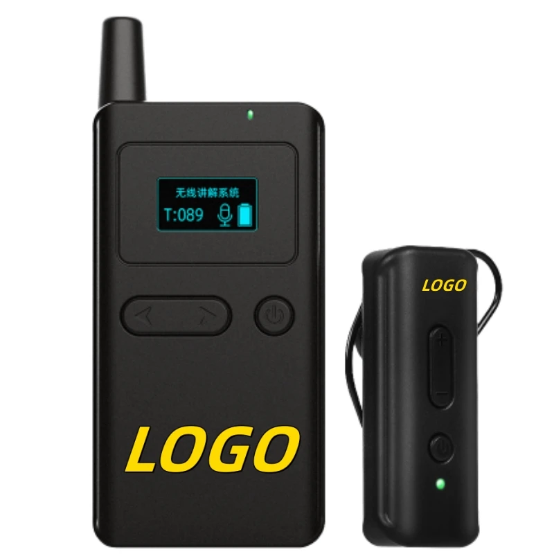 Wireless Headset Microphone Audio Tour Guide System for Worship Church Translation Teaching Travel Simultaneous Interpretation