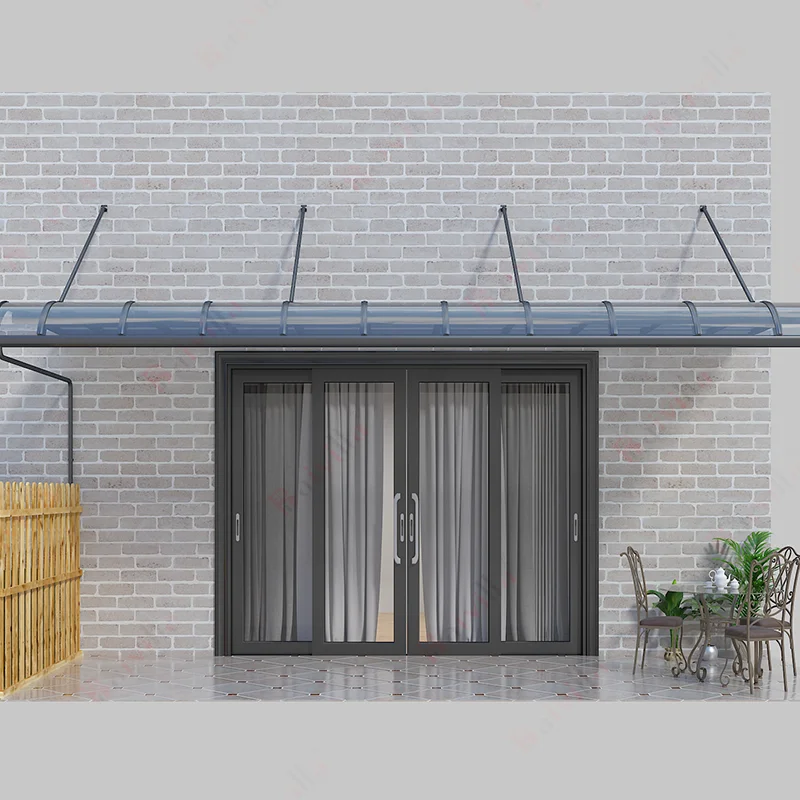Modern Single Slope Polycarbonate Roofing Awning Canopy Aluminum Frame Car Parking Garage for Car Parking Shed