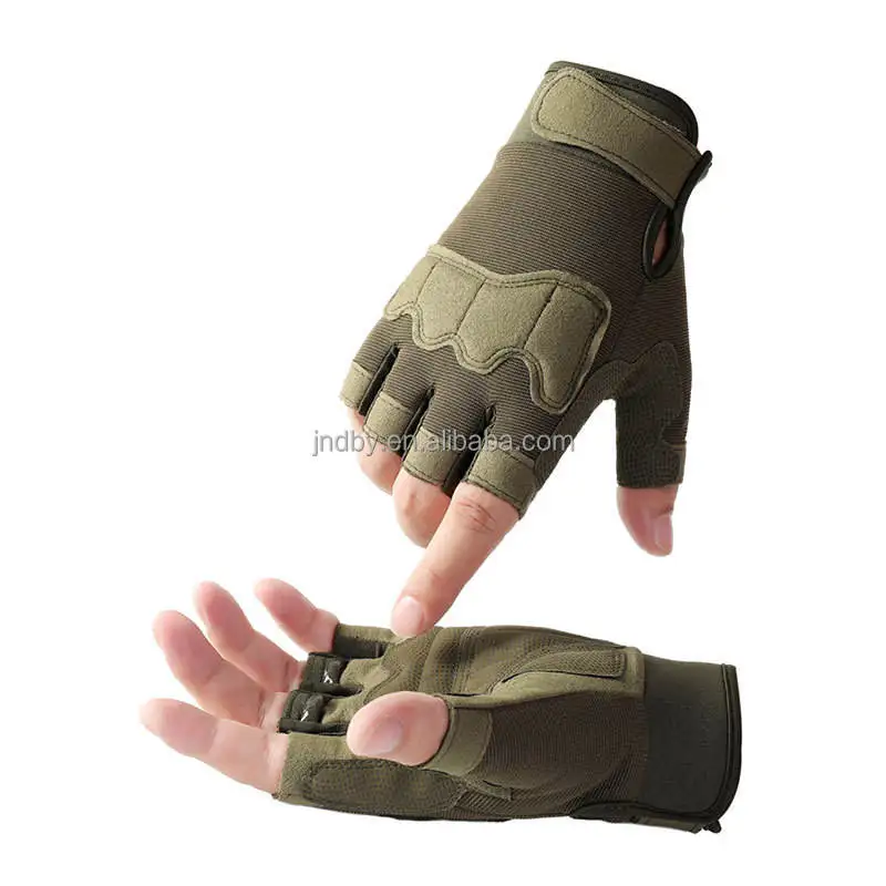 Outdoor CS Game Equipment Half Finger Gloves Custom Paintball Fingerless Tactical Gloves aperçu 2