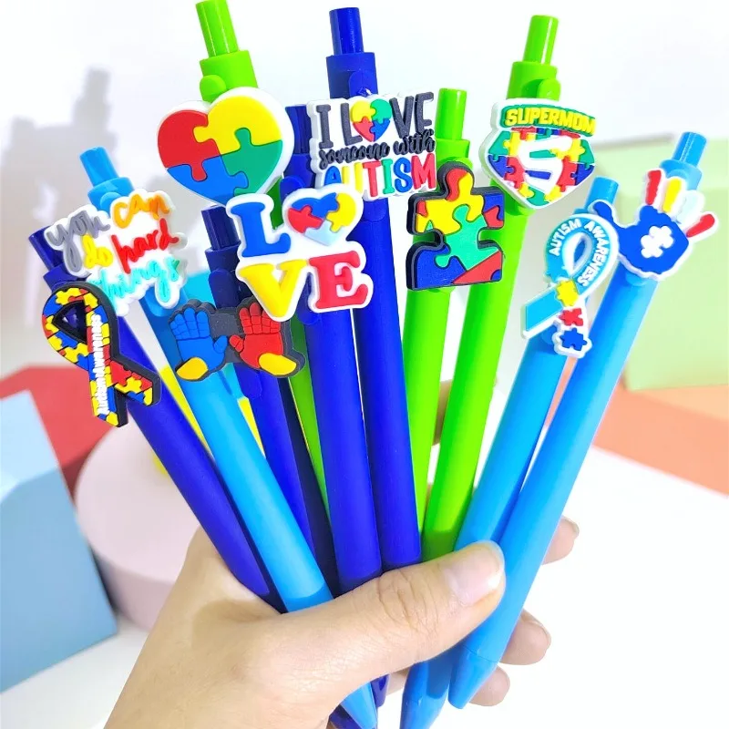 Soft PVC Cartoon Characters Custom 0.5mm Gel 1.0mm Ball Point Pen With Logo for Kid Writing Acrylic Clip Orange Pens