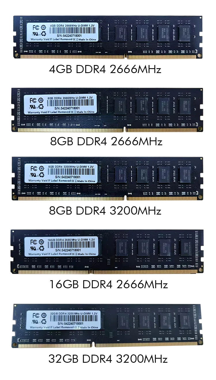 4GB  DDR4 Desktop RAM Memory Upgrade Kit