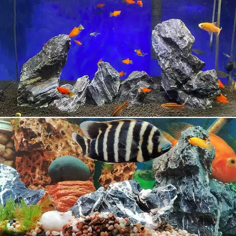 Eco-friendly Aquarium Decor Natural Blue Dragon Stone