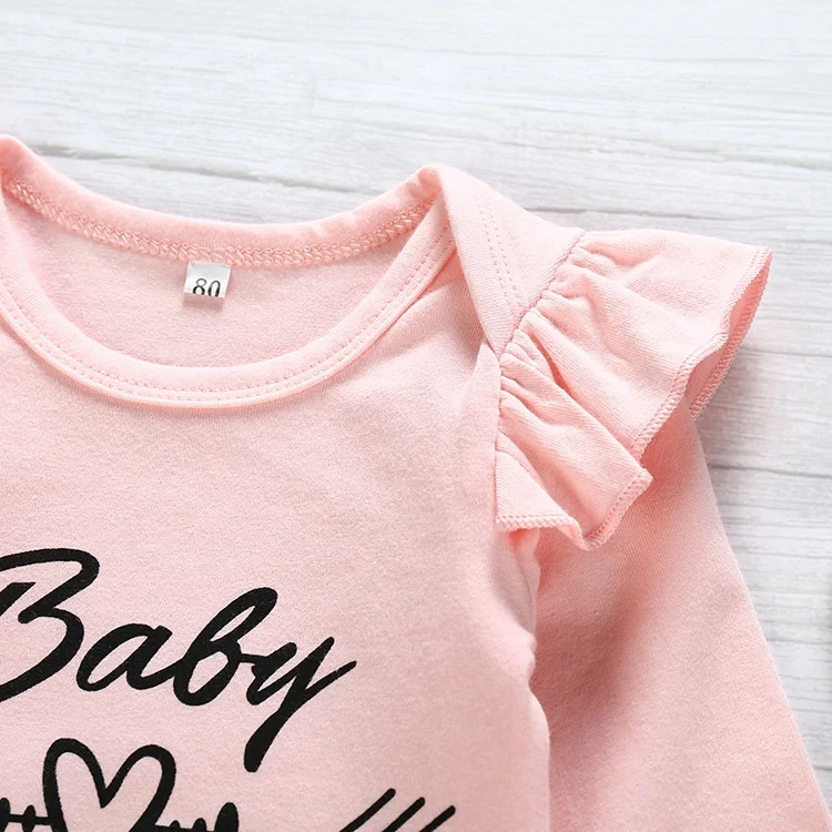 Оптовая продажа; Эксклюзивная одежда для малышей; Детский комбинезон с длинными рукавами из 100% хлопка; Комплект со штанами