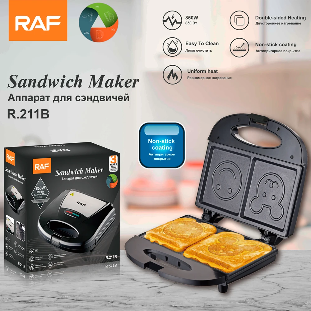 MALCREADO34401 Sandwichera Plancha Tostadora Grill Para Pan Asado