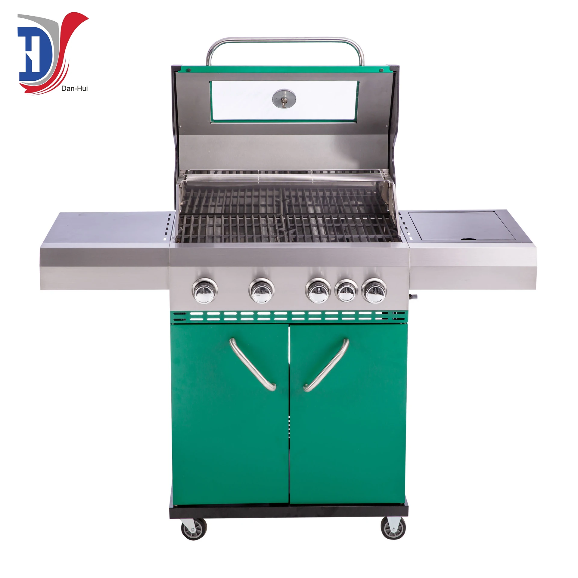 Bestselling Stainless Steel Bbq Grill Smokeless 4 Burners With Side Burner Kitchen Gas Bbq