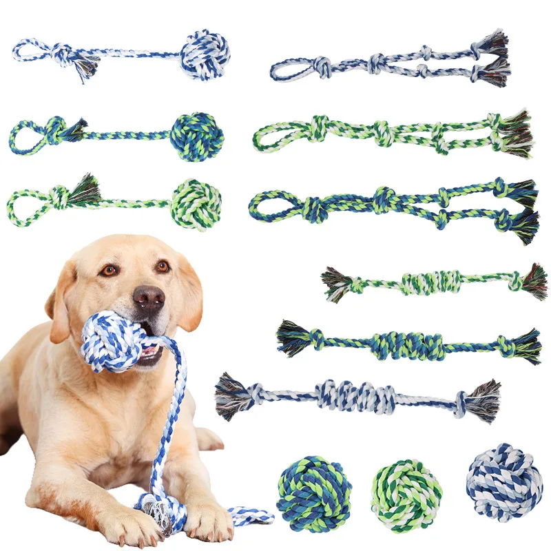Wholesale cotton dog rope toys 12 designs overview