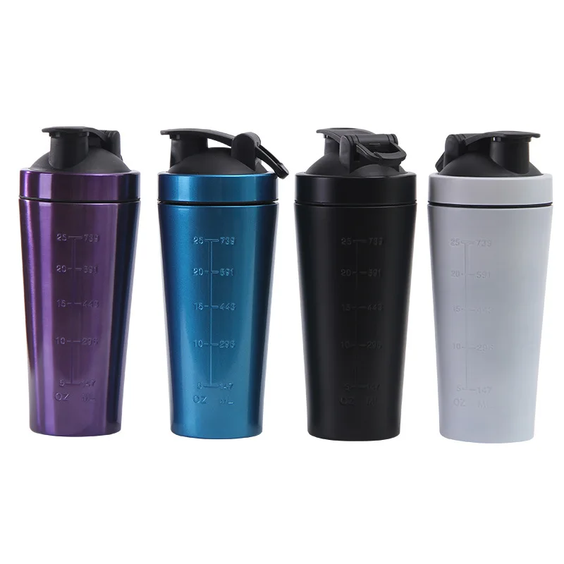 Custom Stainless Steel Insulated Protein Shaker with Screw Lid / Double  Walled Cocktail Shaker/Gym Sport Space Bottle - China Water Bottle and  Metal Bottle price