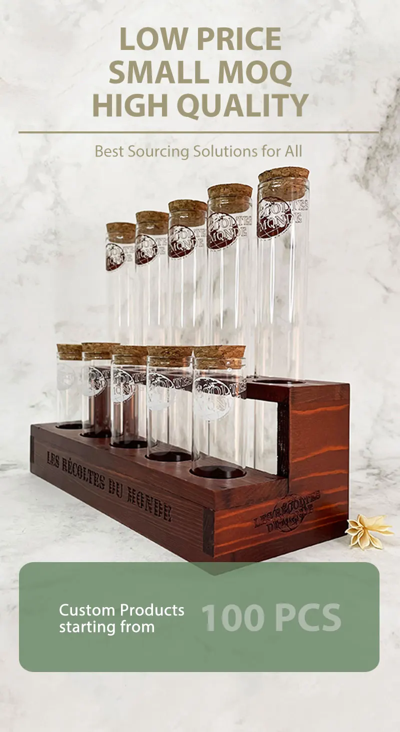 Laboratory test Glass Tube Coffee Beans Flower Tea Display Rack Holder ...