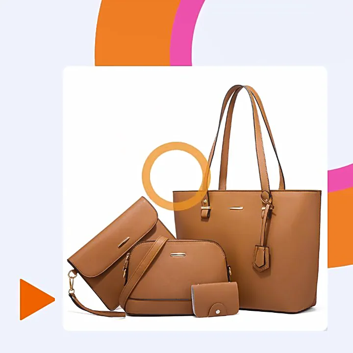 Women Fashion Handbags Wallet Tote Bag Shoulder Bag Top Handle Satchel  Purse Set 4pcs - Buy Satchel Purse Set 4pcs,Handbags For Women Shoulder  Bags Tote Satchel Hobo 3pcs Purse Set,Handbags For Women