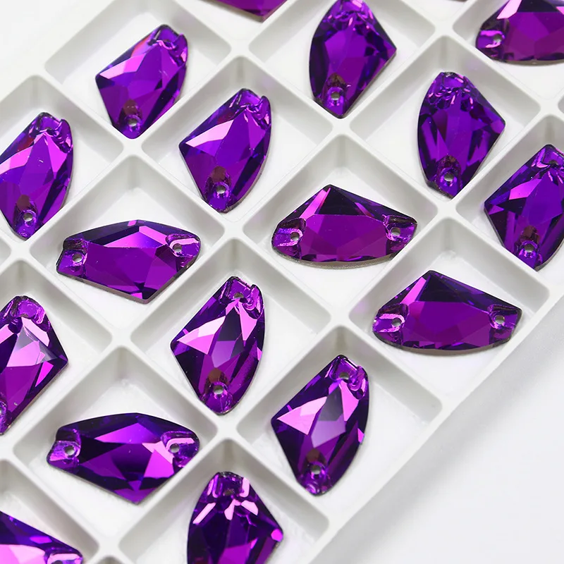 High Quality Glass Sew on Rhinestones Cosmic Shape Flatback Crystal Strass for DIY Wedding Dress