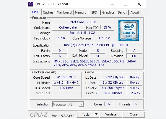 Used Second Hand Good Quality Processor I5 9500 9500F 9500T 9400 9400F 9400T 9600 9600K 9600KF CPU for Intel