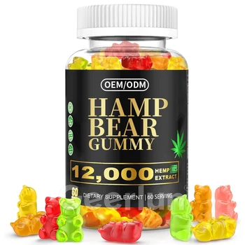 Private Label Custom Vegetarian Supplement Improve Memory Focus Gummy Candy Brain Health Hemp Bear Gummies