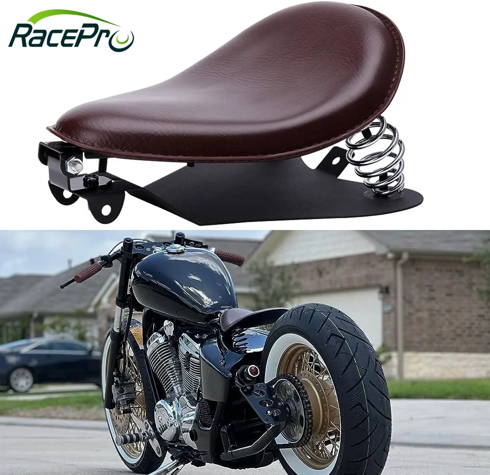 Base E Staffe Per Sella Motocicletta | Kit Cromato Con Molle Per Harley Sportster, Chopper, Bobber Custom