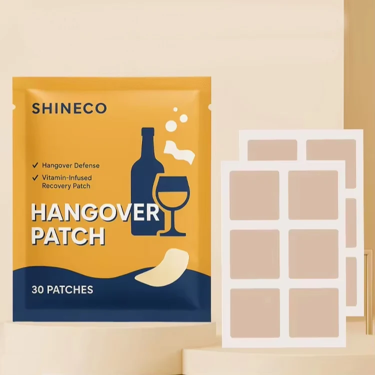 Best Selling 2025 Natural Party Sober Anti-Drunk Hangover Vitamin Patch with Stress Relief Vitamin B 2-Year Shelf Life Head Use