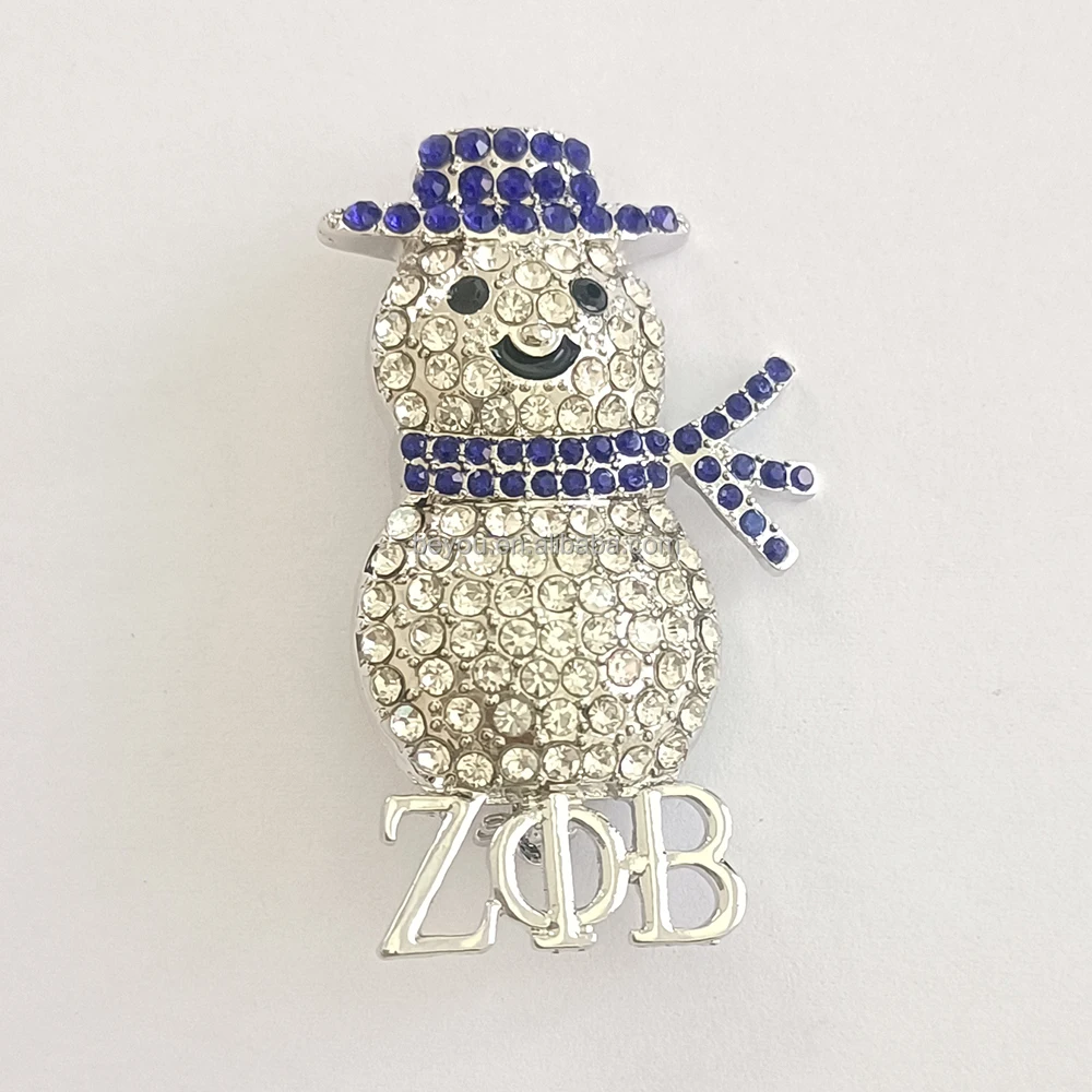Broche Pin's De Noël Bonhomme De Neige - Métal Et émail, Couleurs Bleu, Blanc, Rouge, Rose - Occasion