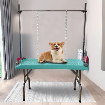 Stock Available Adjustable ABS Metal Electric Lift pet dog grooming table tool box for Large Animals