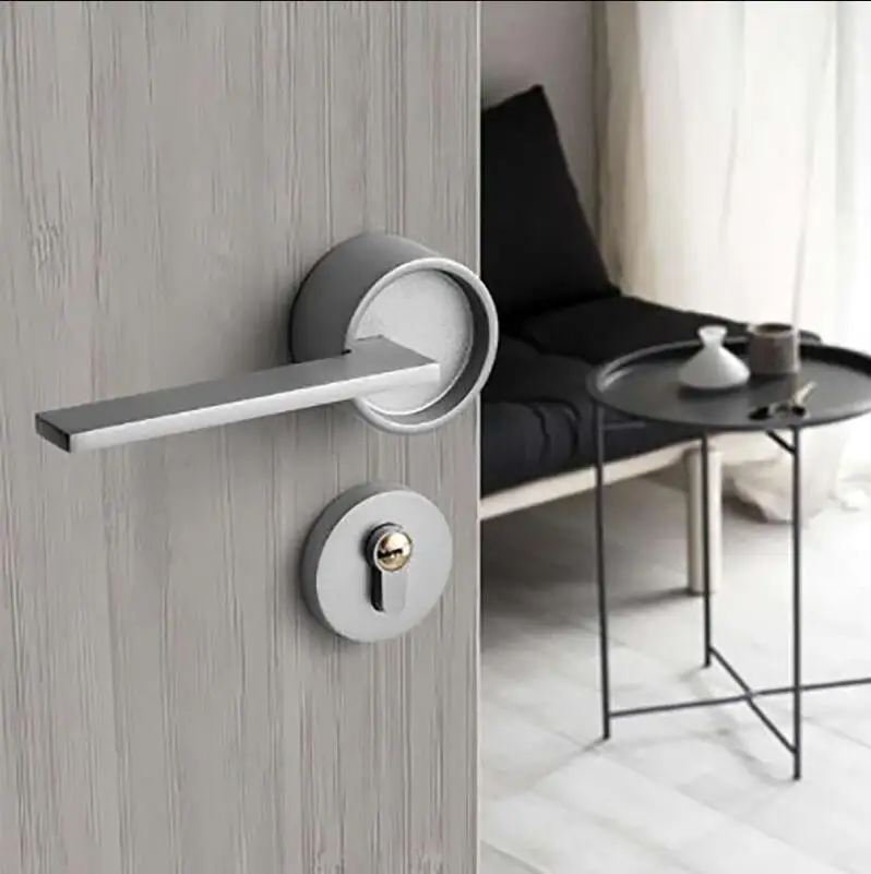 Оптовая продажа черная ручка из цинкового сплава в американском стиле бесшумная индивидуальная дверная защелка рычажный замок для