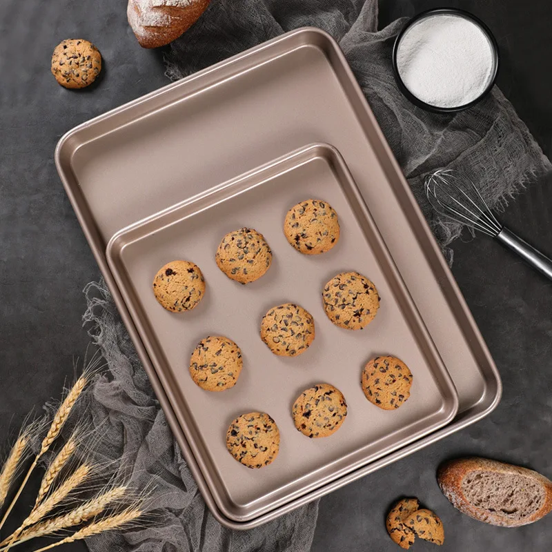 1pc, Baking Sheet, Baking Pan, Carbon Steel Cookie Sheet, Non