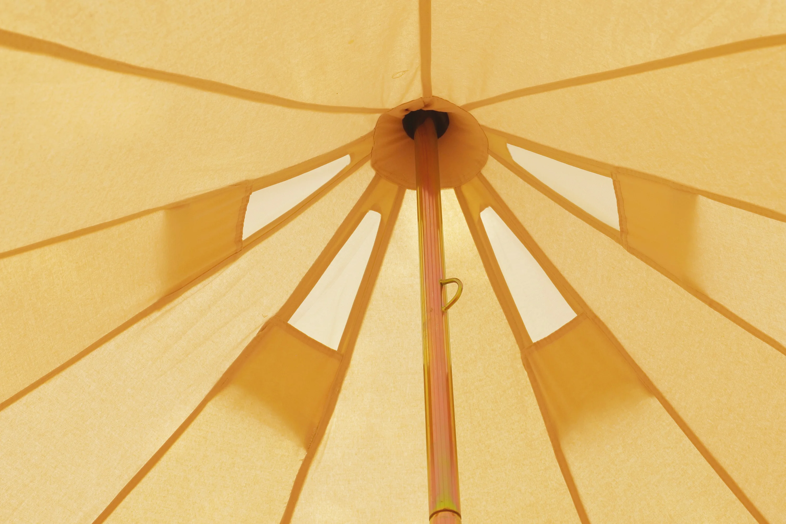 Luxury 5m Glamping Bell Tent Canvas Fire Resistant Outdoor Camping