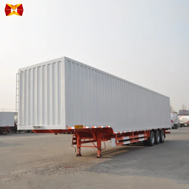 3 Axles 53ft Dry Cargo Transport Dry Van Box Semi Trailer - Buy Dry ...