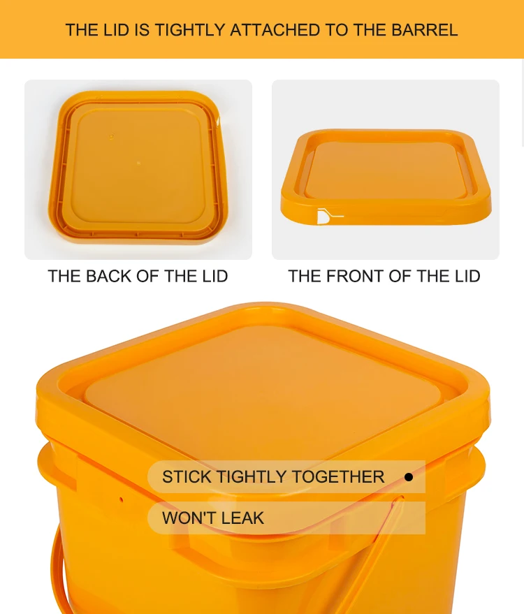 Hot Sale! 18l Food Grade 5 Gallon Square Buckets With Lid Buy Square