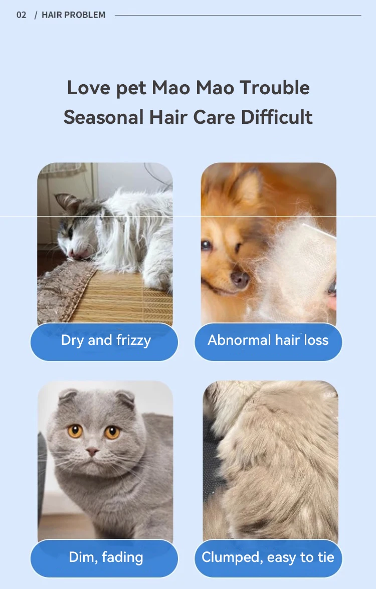Pet Brightening Conditioner Spray Cat Hair Knotting Softener Fluffy Anti-static Spray for Dogs details