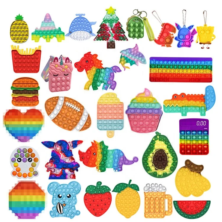 Детская антистрессовая игрушка для футбола, мягкая игрушка, силиконовые пузырьки, сенсорные сжимаемые игрушки, набор игрушек для аутизма и СДВГ